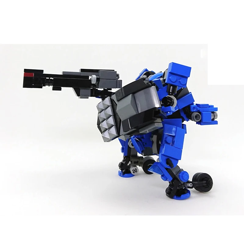 Moc Mecha Serie dunkelblau Baustein Roboter DIY Modell Puzzle Sammlung Experten Ziegel Spielzeug Bildung für Kinder Weihnachten Geschenke