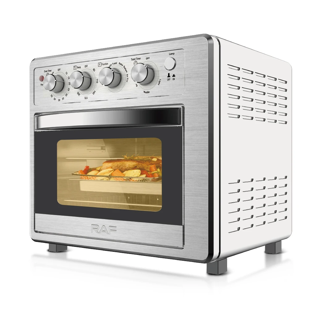 

25L Metal Wire Drawing Process 3 in 1 Electric Oven&Air Fryer&Toaster Stainless Steel Kitchen With Visual Window