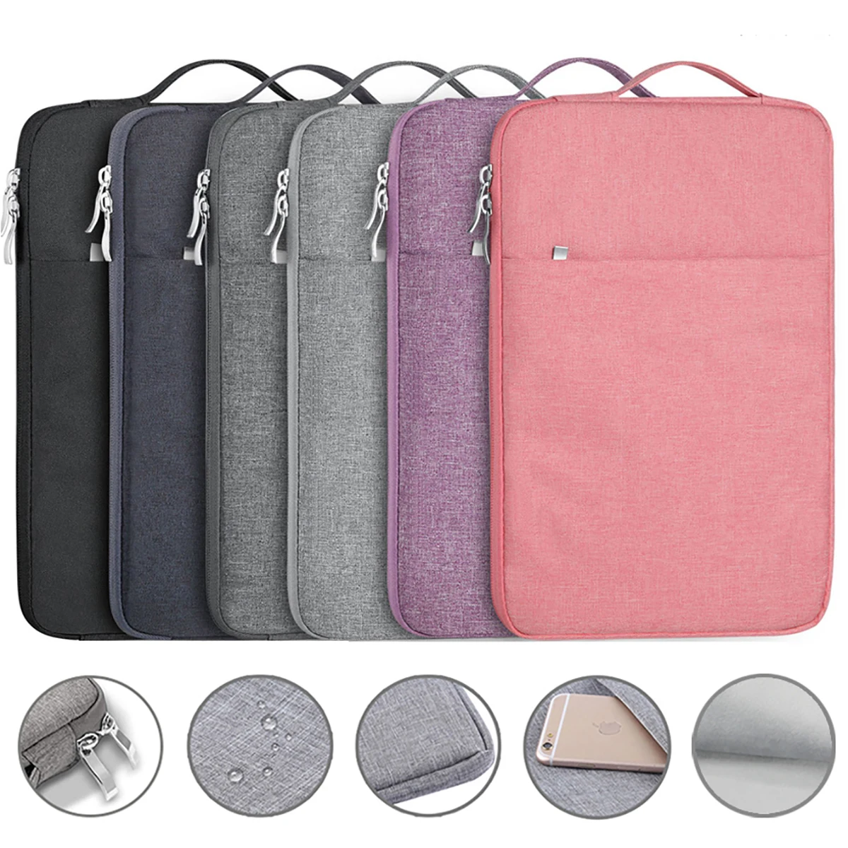 Portable Laptop Sleeve Bag Soft Cover 11 12 13 14 15 15.6 16 Inch for Macbook Huawei Xiaomi HP Dell Lenovo Laptop Sleeve Handbag