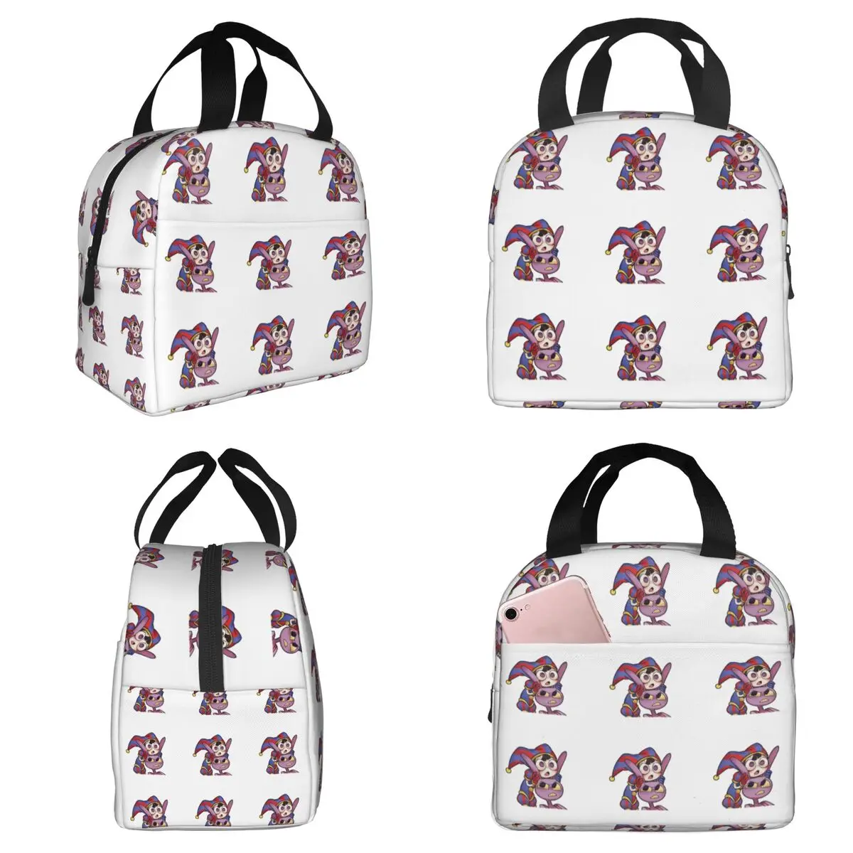 

Термосумка для обедов Pomni Tadc Jax The Amazing Circus для детей, школьная термосумка-холодильник для еды, контейнер для ланч-боксов