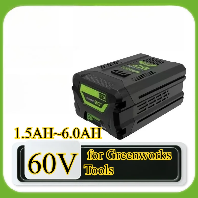 Batterie au Lithium 6000mAh 60V pour outils Greenworks-remplacement haute capacité pour tondeuse à gazon/scie à chaîne/tondeuse à haies 60V