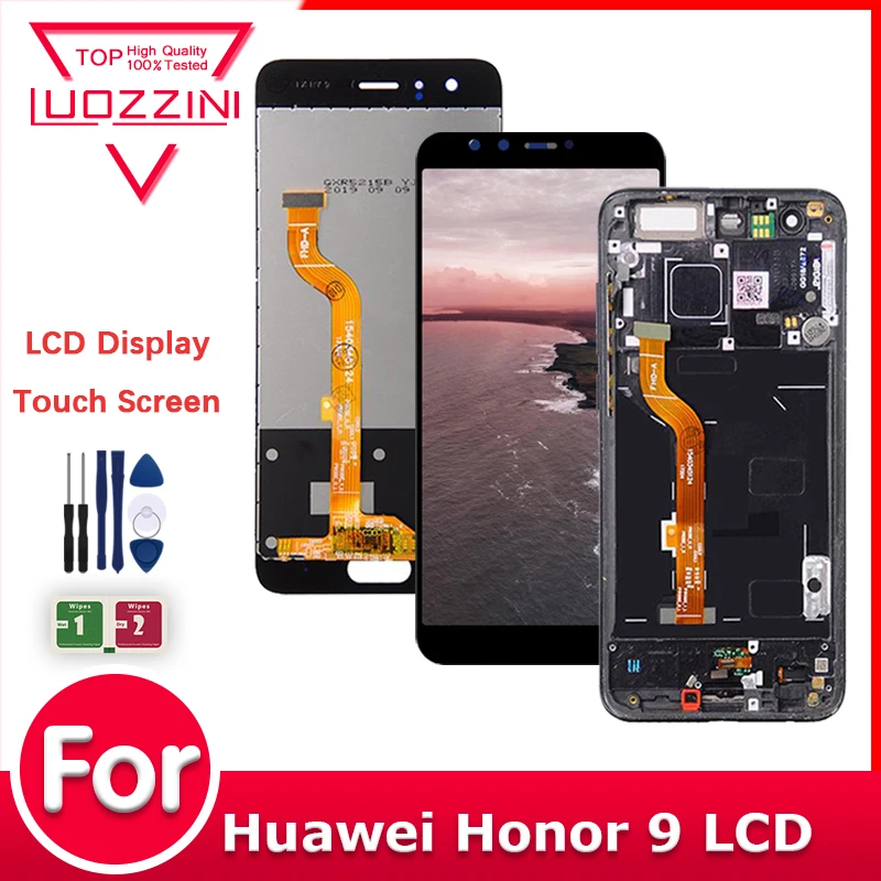 5.15\'\' For Huawei Honor 9 LCD Display Touch Screen Digitizer Assembly For Huawei Honor 9 STF-L09 Display Parts 100% Tested