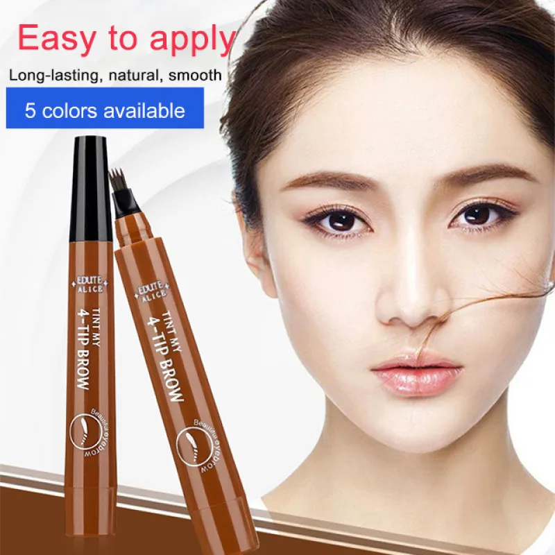 Lápiz de cejas líquido biónico, lápiz de cejas liso Natural, resistente al agua y al sudor, lápiz de cejas de Color fácil