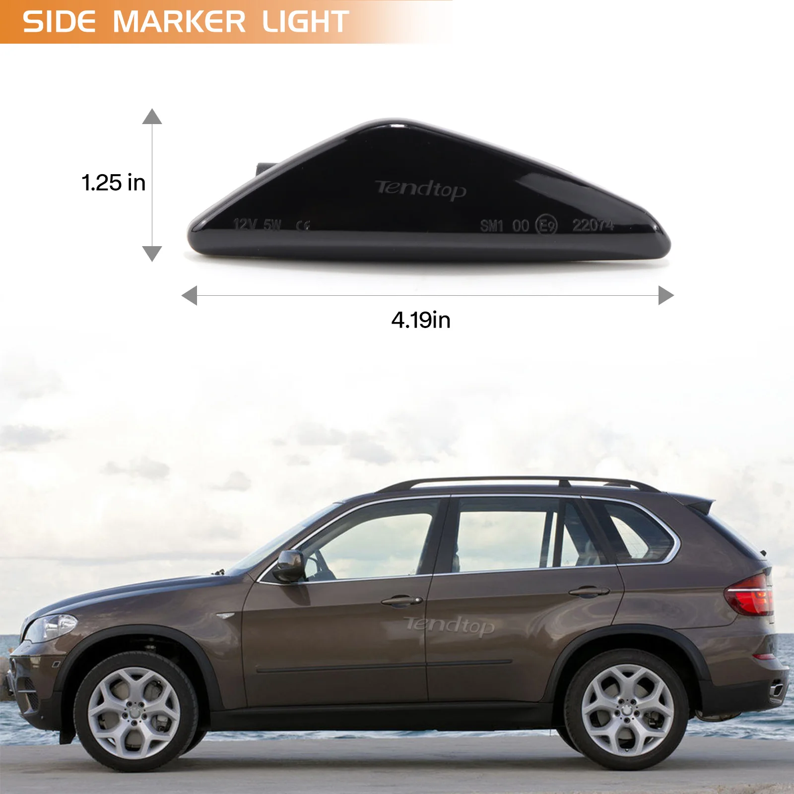 2PCS For BMW X3 F25 X5 E70 2007-2013 X6 E71 E72 2008-2014 LED Dynamic Fender Turn Signal Light Side Marker Lamp