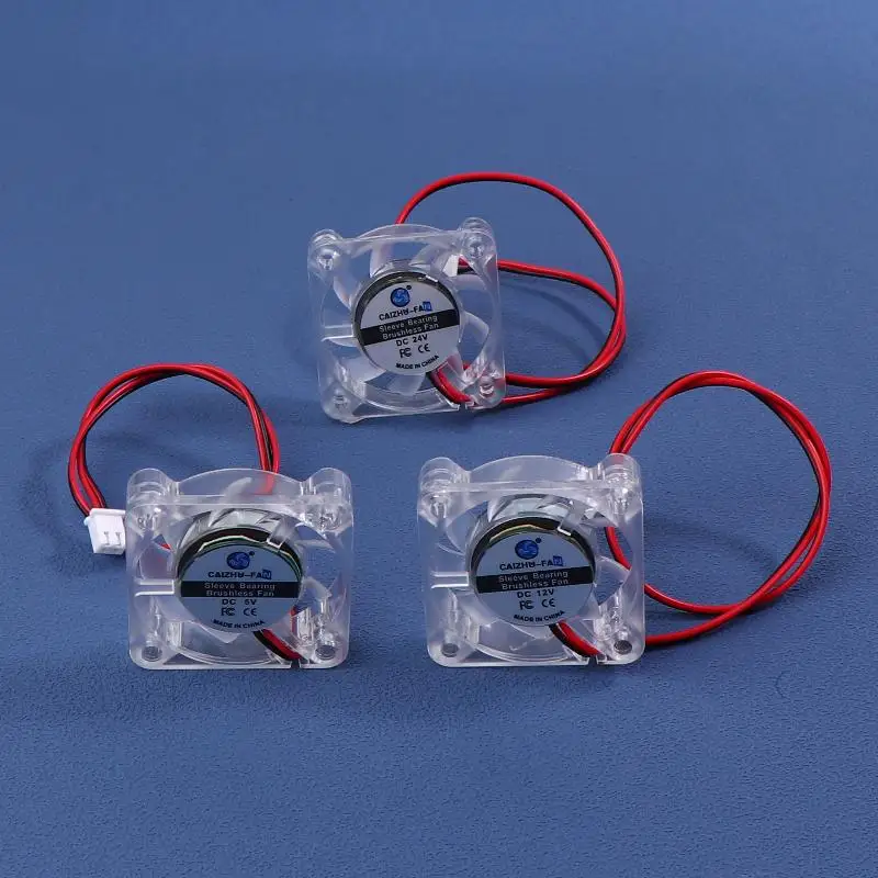 1 Piece Hydraulic Bearing Brushless 3D Printer Cooling Fan 4010 DC 5V/12V/24V Transparent Cooling Fan For 3D Printer DC 2Pin