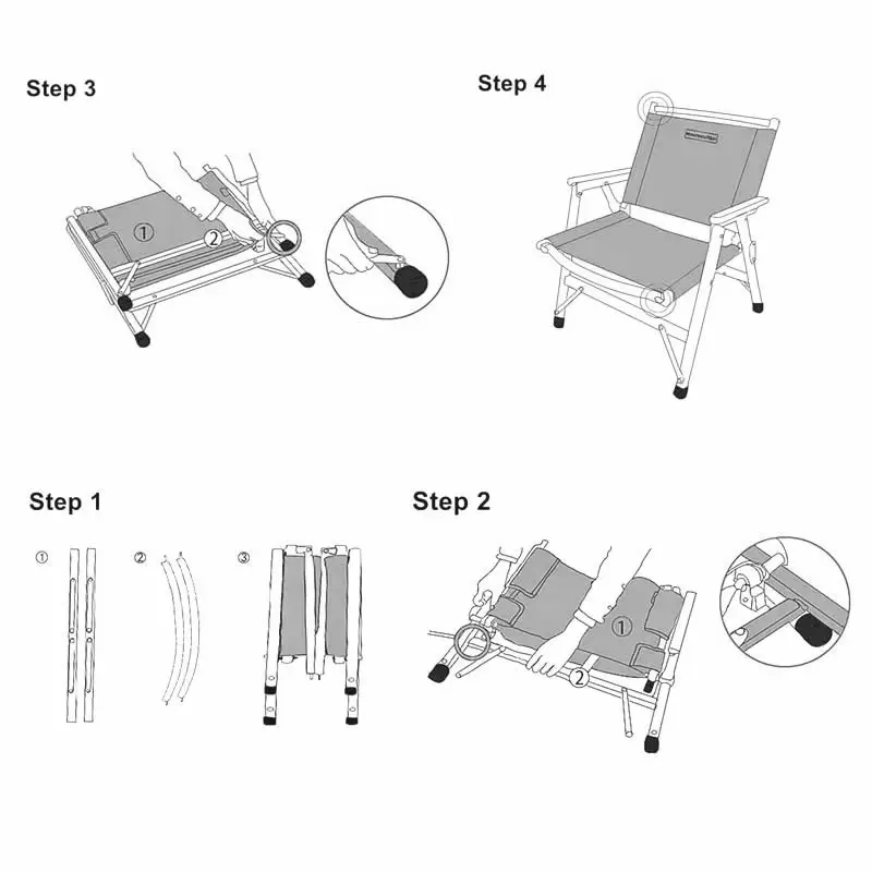 Outdoor Solid Oak Wood Folding Chair Portable Detachable Leisure Chair For Camping Picnic Chair Sketch Chair Kermit Chair