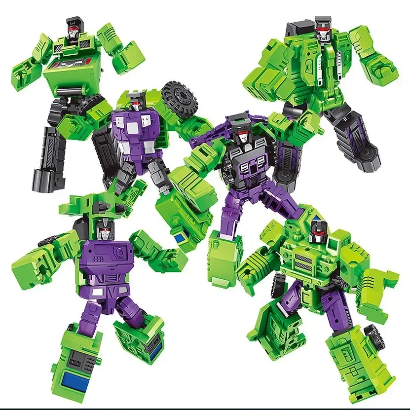 6 in 1 Transformation 21 ซม.รุ่น MINI Devastator Action Figure หุ่นยนต์ของเล่นพลาสติกที่ดีที่สุดของขวัญเด็กใหม่