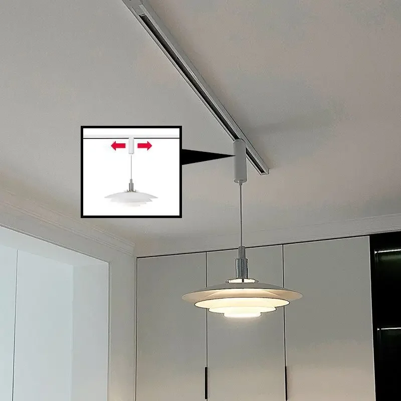 Track slide displacement, chandelier, dining room lamp, displacement, track strip, track type spotlight guide