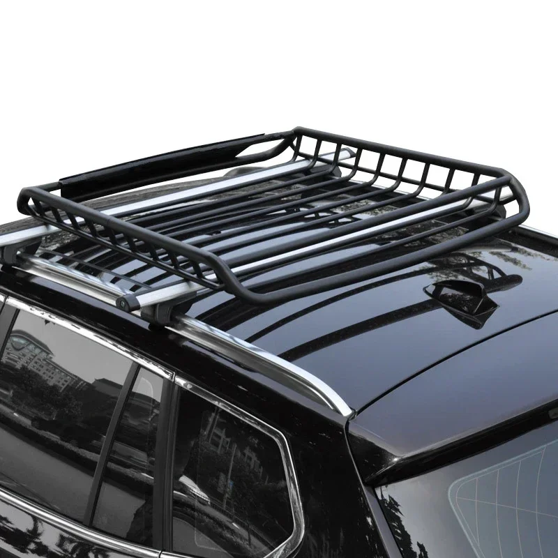 

120X100CM Roof Iron Luggage Rack 134X105CM Black Car Luggage Frame