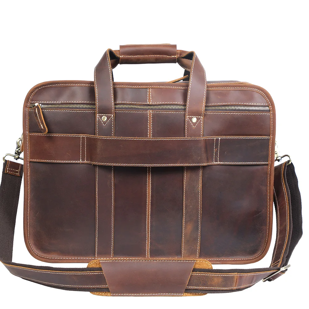 S.WORKER Premium Echtleder Business-Handtasche 16" Laptop Vintage Herren-Aktentasche für Arbeit & Reisen – Detail 29