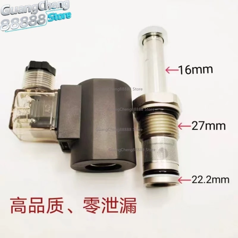 

Two-position Two-way Hydraulic Cartridge Solenoid Valve, Normally Closed Spool for SV12-20 DHF12-220 LSV12-2NCP