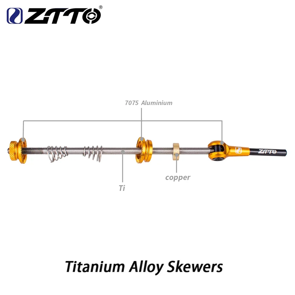 

ZTTO Ti Велосипедная втулка Часть MTB Шоссейный велосипед Быстроразъемные шампуры Сверхлегкая ось Эксцентриковое QR 9 мм 5 мм Колесо 100 135 Велосипедный шампур