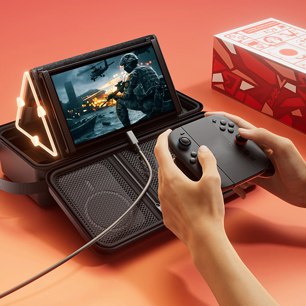 Hartschalen-Tragetasche für Nintendo Switch 2, Organizer-Tasche, stoßfest, hart, Reisetasche, tragbare Aufbewahrungstasche für Switch 2-Zubehör