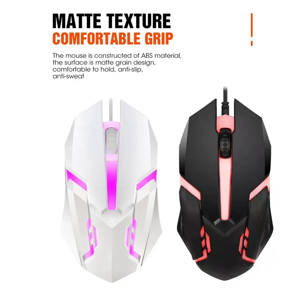 Wired Gaming Mouse With 7 Colors Cool Led Breathing Light For Desktop Laptop Game Optical Mice Fashionable Gaming Mouse P1i6