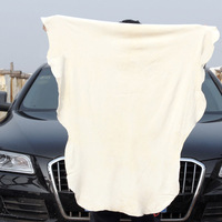 Natural Deerskin Leather Clean Cloth Car Home Washing Care Quick Dry Cleaning Towel Glass Drying Rags Car Detailing Cleaning Rag