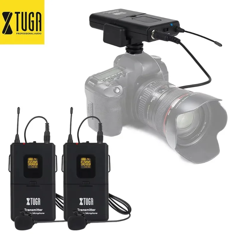 XTUGA CM4 Cheap Price Wireless Microphone Outdoor Camera Microphone for Lavaier Mic Dslr Interview Mic