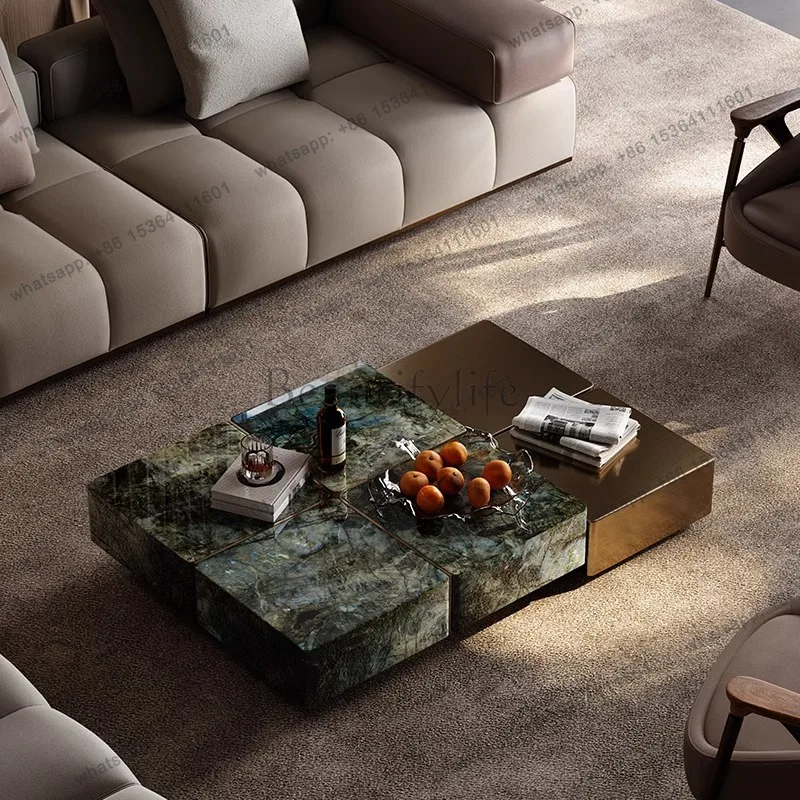 

High-end light luxury high-end coffee table villa natural marble coffee table