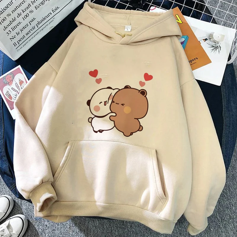 Sudadera con capucha de Bubu y Dudu para mujer, sudaderas con gráfico estético, sudaderas Kawaii divertidas, jerséis casuales de Anime Harajuku,