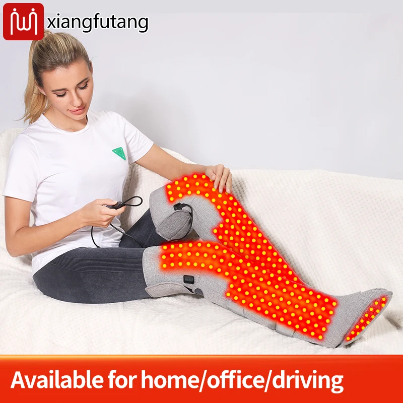 Electric Heated Knee Brace Red Light 3 Vibration Massage Relief Pain Muscle Relaxation Foot Relieve Stress Foot Care