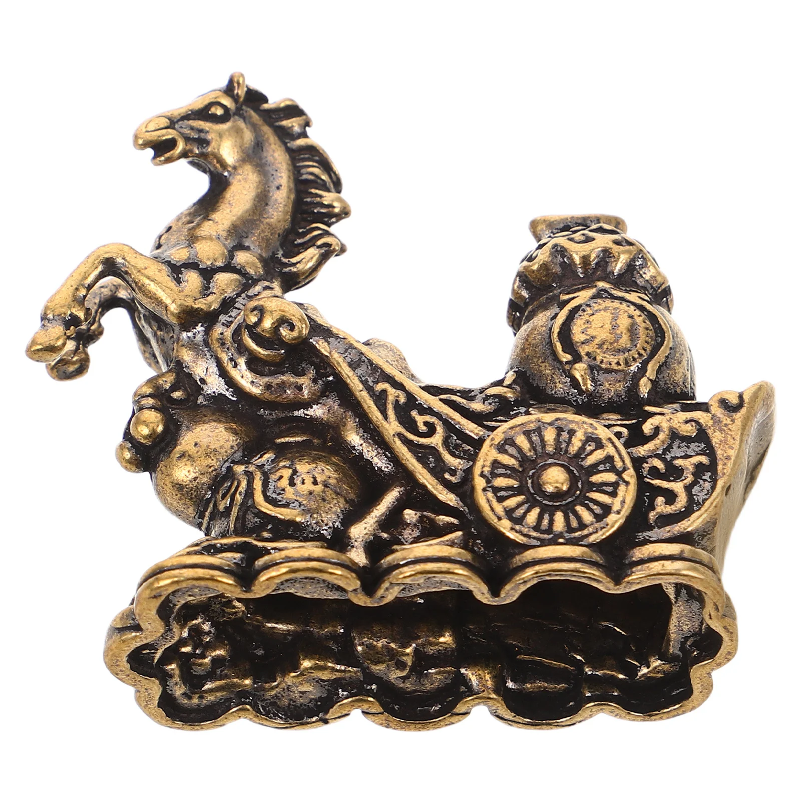 

Small Brass Horse Sculpture Handcrafted Metal Animal Statue for Desk Bookshelf Cabinet Decor Vintage Home Office Ornament Gift