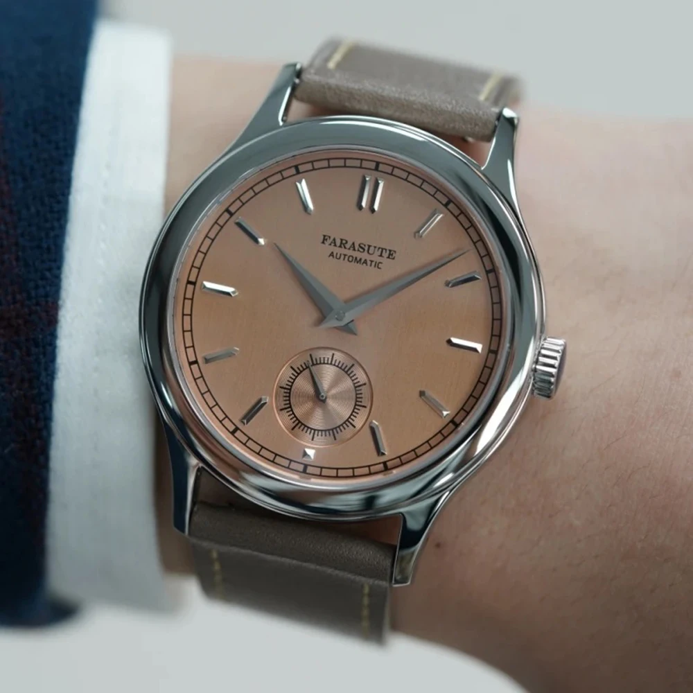 

Мужские механические часы FARASUTE Pilot, 39 мм, с ручным заводом, водонепроницаемость 5 бар, сапфировое стекло, маленький секундный циферблат