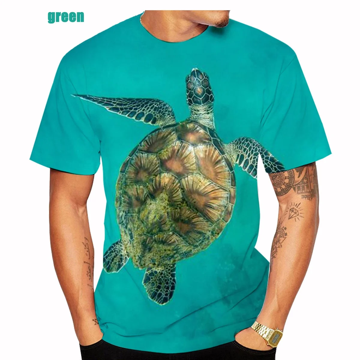 Joyonly Children Printed Deep Sea Color T Shirt Short Sleeve 2023 Summer Kids Boy/Girl Galaxy Big Turtle Cool Tops Tees T-shirt