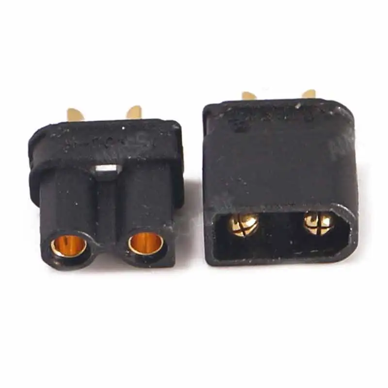 Black XT30U Plug Male Female 15A 500V 2mm Gold-plated Low Resistance Connector XT30 for  Traversing Machine Drone