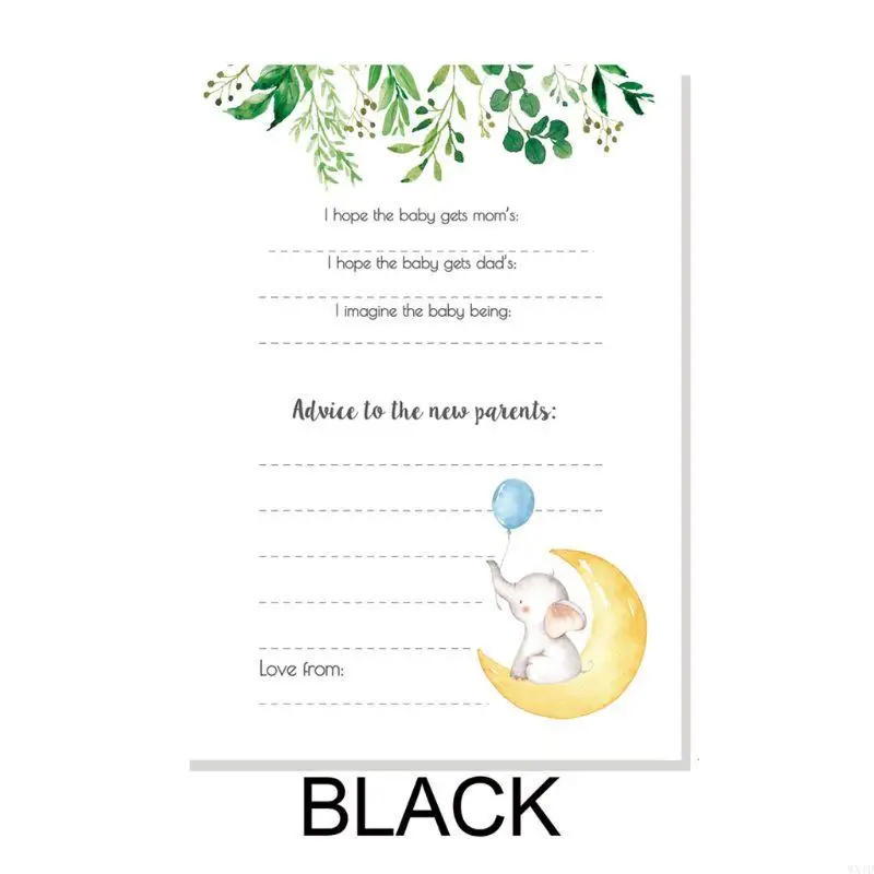 WXTD Baby Shower Predictions and Advice Cards by Hat for Acrobat Floral Baby Shower