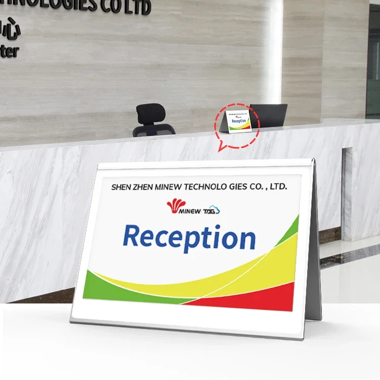 T6-color tela dupla face recarregável nfc bluetooth 7.5 polegadas e-ink e-paper sinal de mesa para jantar de escritório