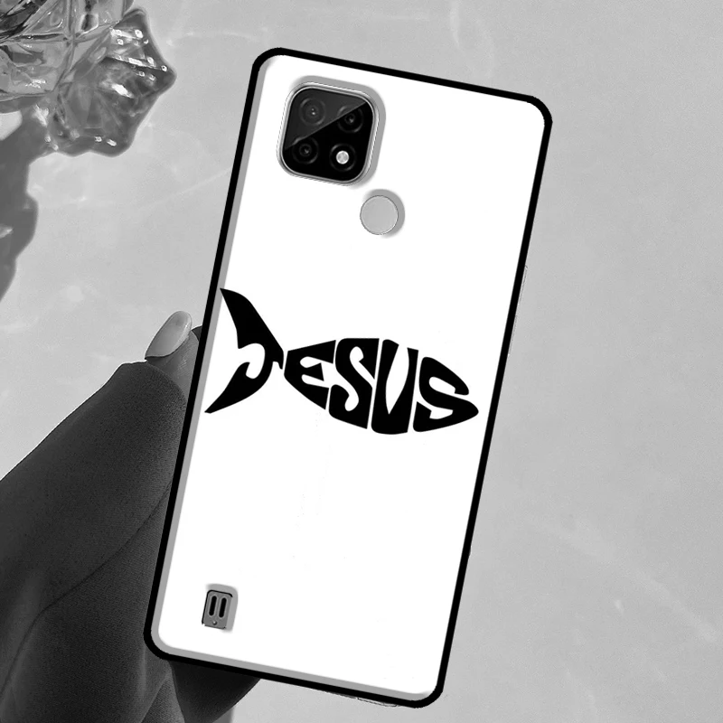 رمز السمكة يسوع المسيح المسيحي ل Realme 14 Pro Plus 10 11 12 13 GT 6 6T 5 GT7 Pro C61 C55 C53 C51 C21Y C25S C67 C75 #3