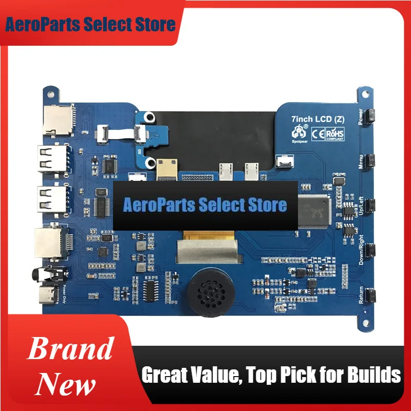 AeroPartsRaspberry Pi Zero 2W Customized 7inch LCD DIY Tablet Computer Touch Screen Display RJ45 USB HUB