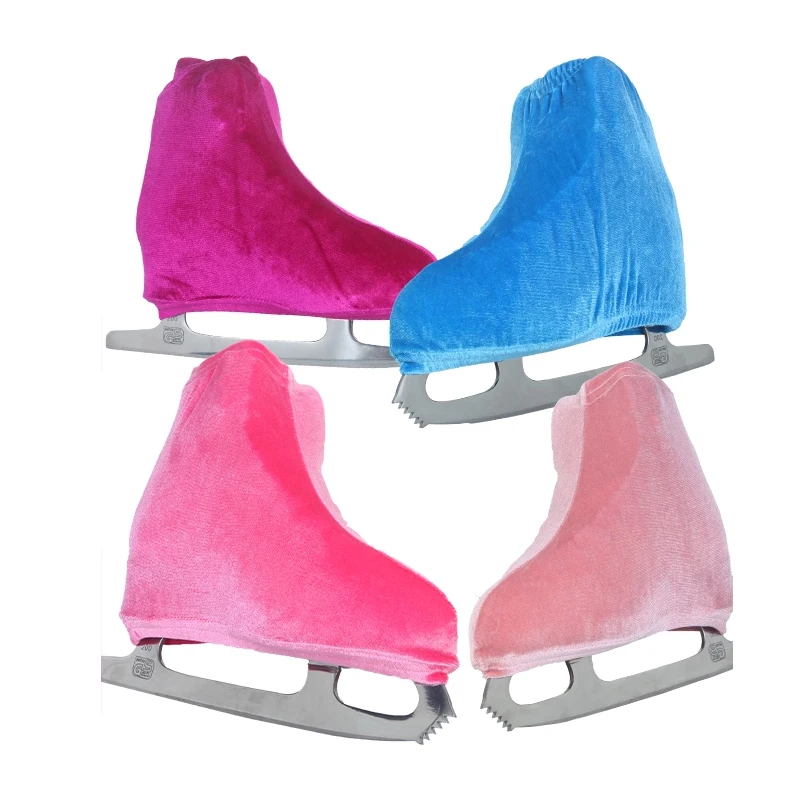 Figure Skate Covers Fleece Protective Sleeves for Skates S/M/L Ice Skating Shoes Face Cover Velvet Roller Skate Anti Dirty