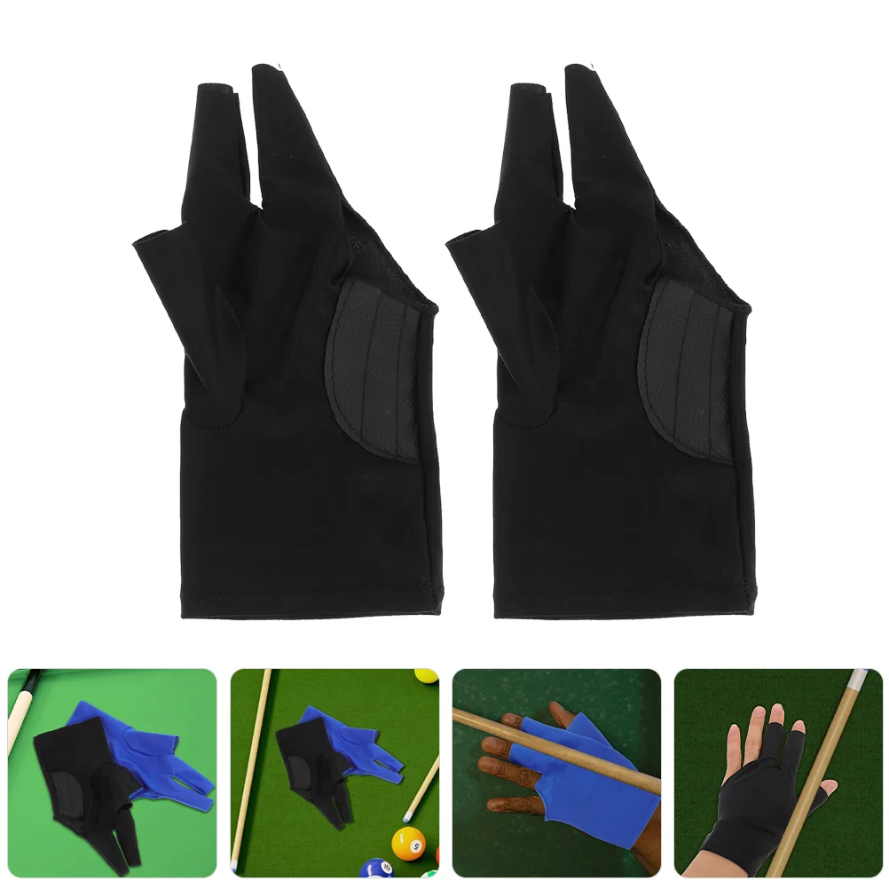 

2 Pcs Pool Cue Gloves Mittens Professional Billiard Breathable Protective Snooker Sports Jin Accessories Men and Women