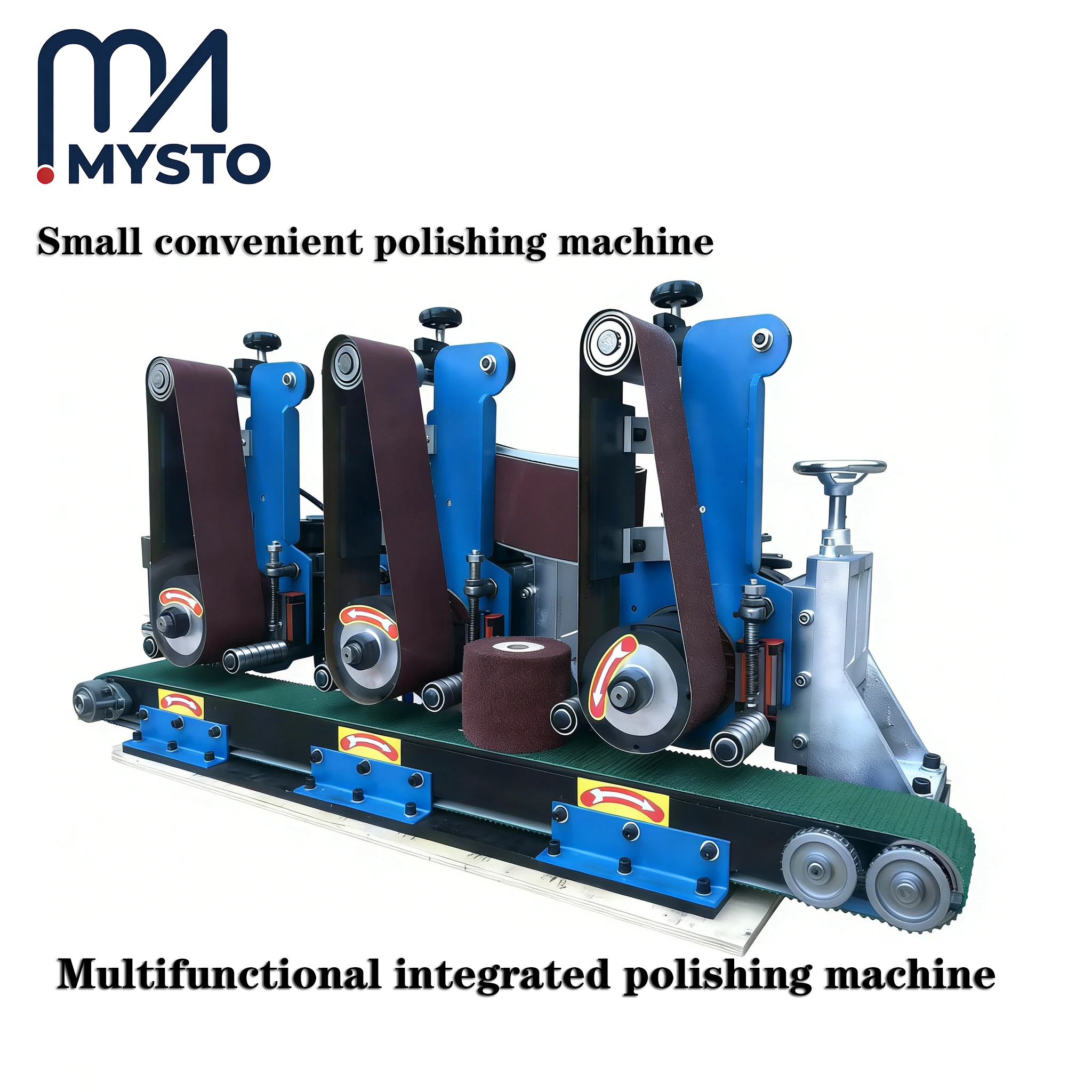 Three Station Conveyor Belt Polishing Machine For Multi-variety Metal Parts Processing