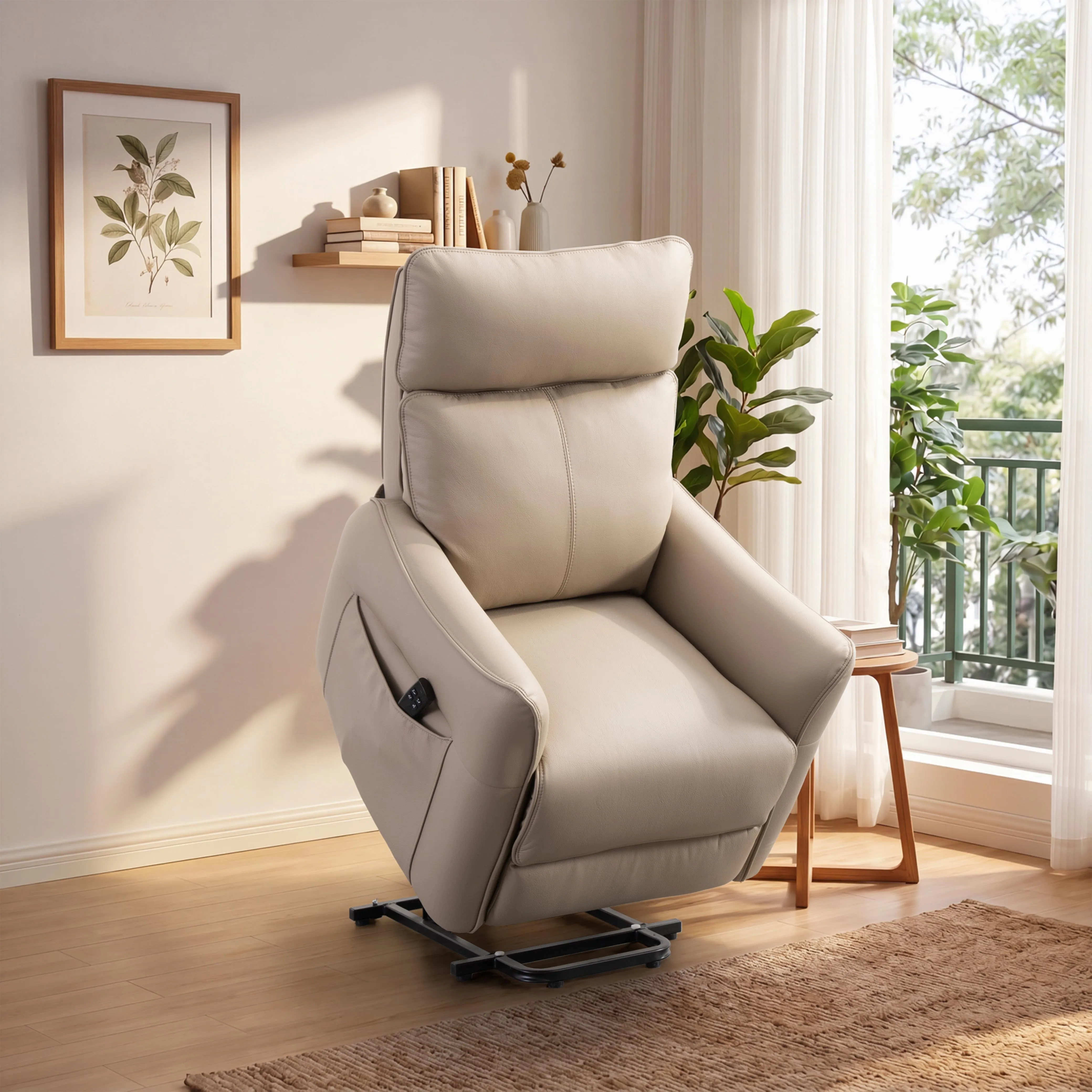 Modern Comfortable Fabric Power Electric Lift Recliner Sofa Chair With Massage Function