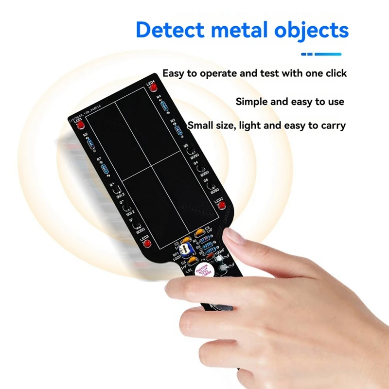 Kit fai da te elettronico per metal detector fai-da-te quotidiano Localizzatore di metalli semplice Set di parti sciolte Kit di pratica di saldatura per la produzione di circuiti stampati