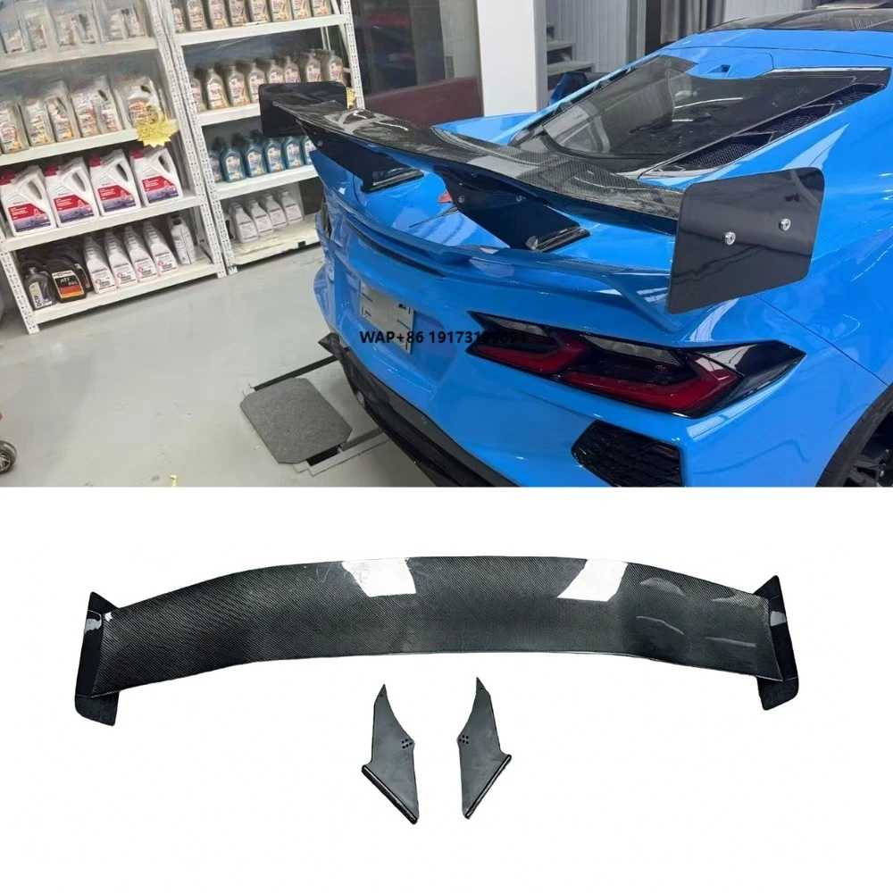 

Carbon Fiber Rear Spoiler for Corvette C8 Z06 2020+ Rear Trunk Wing Car Body Kit