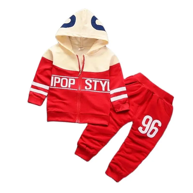 2023 Fall Winter Children Set  Toddler Boys Outfits  Crew Neck Long Sleeve Sweatshirts Pants 2Pcs Clothes Set 0-5 Year