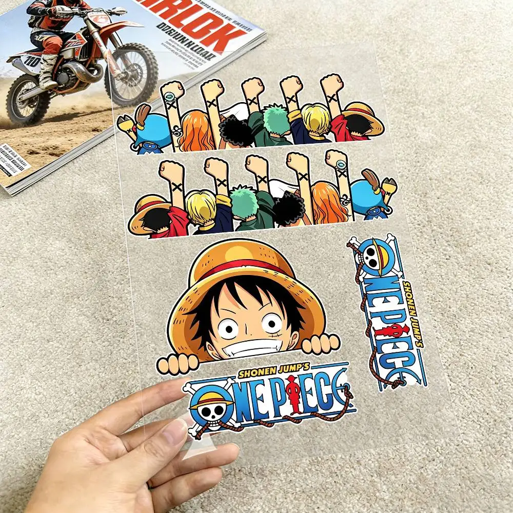 Monkey D. Luffy one piece Waterproof Reflective Motorbike Stickers Easy Peel Removable Decals for Motorcycle Car