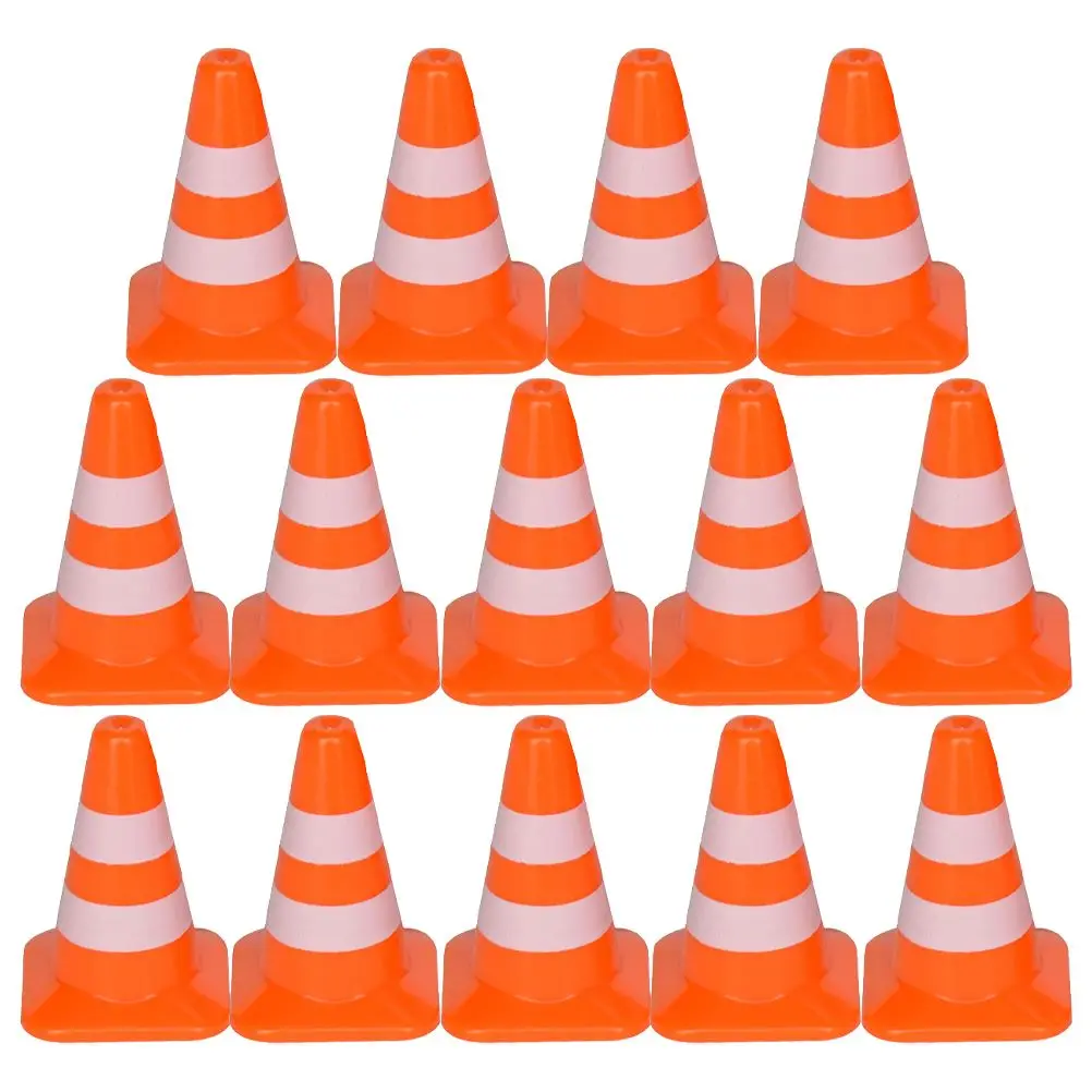 7/14pcs Kids Road Cones Kindergarten Teaching Aids Traffic Sign Toys Educational Simulation Traffic Sign Mini Roadblocks Cones