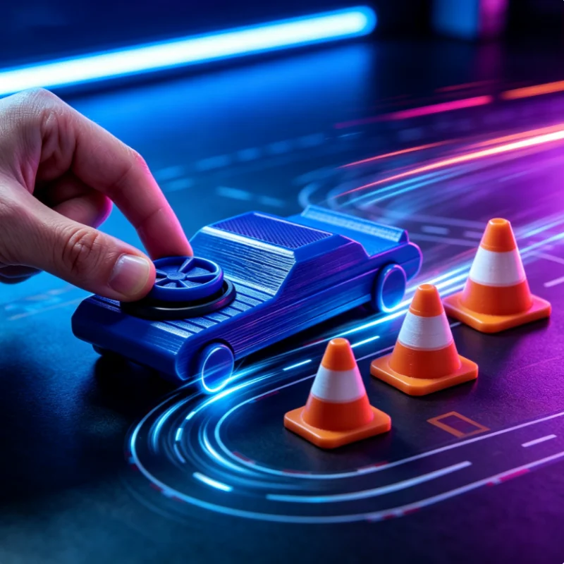 Taschen-Drift-Fidget-Auto 3D-Gedrucktes Mini-Finger-Drift-Auto Spinner Gyro Tragbares Stress- und Angstabbau-Schreibtischspielzeug für Kinder und Erwachsene – Detail 3