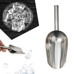 8/9/10/11inch Stainless Steel Ice Scoop Party Bar Buffet Kitchen Sugar Flour Dry Goods Shovel Ice Cube Spoon Kitchen Accessories