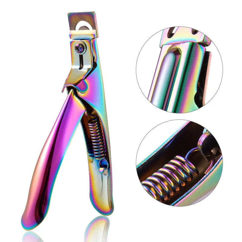 Professional Fake Nail Cutter Nail Clippers Straight Edge Acrylic Nail Clipper Tips Manicure Cutter Guillotine Cut False Nails