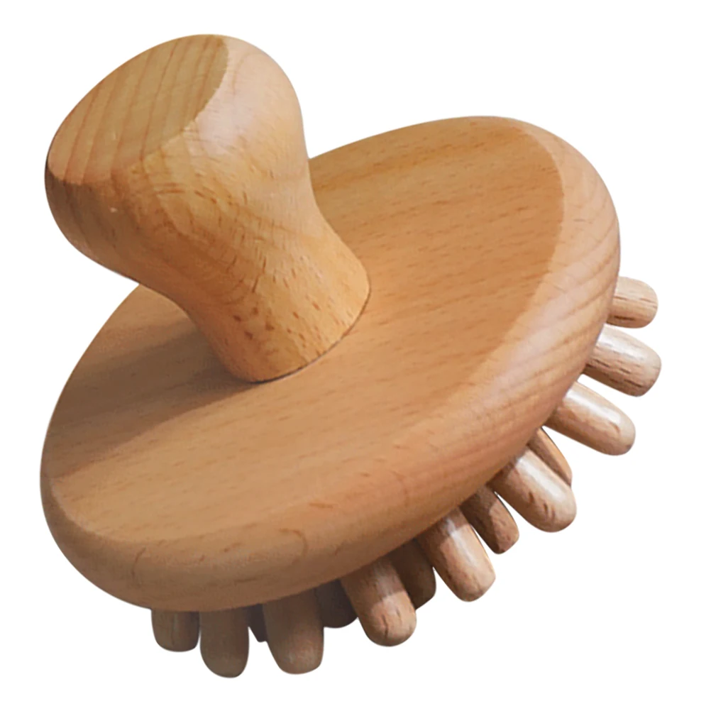 

Air-Cushion Wooden Comb for Scalp Massage Wide Tooth Portable Hairbrush for Daily Therapy Unisex Palm Size Lightweight Comfort