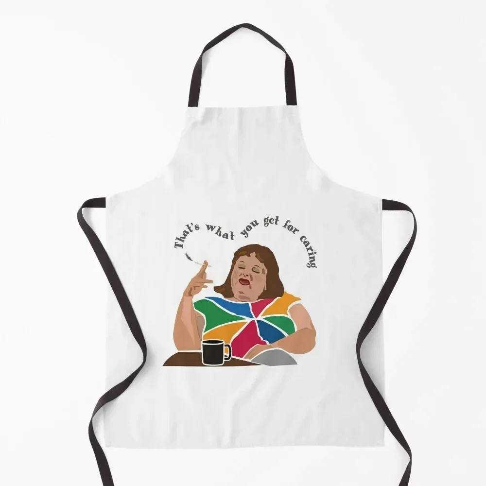 

Lynne Postlethwaite, Magda Szubanski, Fast Forward, Australian comedy icon. That’s what you get for caring. Apron