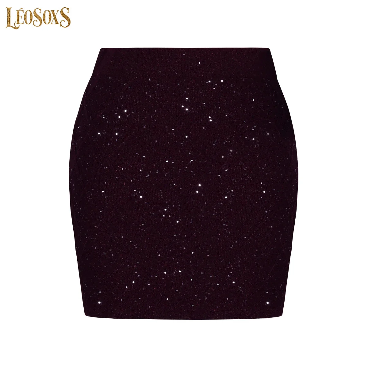 LEOSOXSSpring And Autumn New Fashion Knitted Coat Heavy Duty Round Neck Long Sleeve Woolen Cardigan TopHip Wrapping Half Skirt