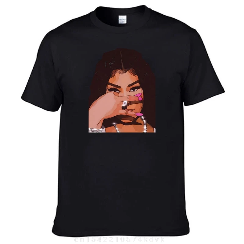 Rapper Nicki Minaj Face Graphic Print t-shirt uomo donna Hip Hop  maglietta oversize Unisex t-shirt in cotone Y2k