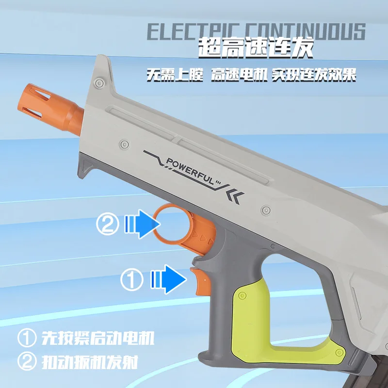 Pistola de balas suaves Mp85c de disparo continuo eléctrico de alta velocidad para niños, pistola de juguete para fuego, Rifle de asalto de combate al aire libre para niños