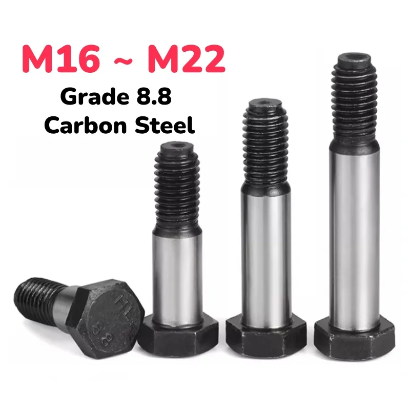

Черный болт-гайка с шестигранной головкой из углеродистой стали класса 8.8 M16 M18 M20 M22 для крепления петель