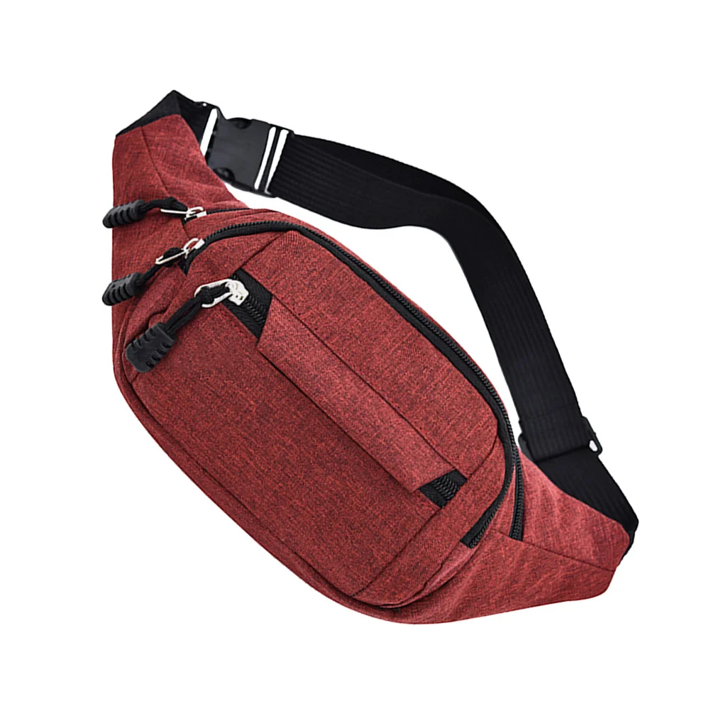 Ceinture de course réglable Durable, sac de taille de sport rouge, porte-clé de téléphone de grande capacité pour hommes, sac de taille de voyage en plein air pour hommes